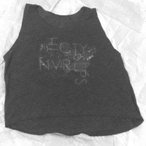 ⭐ DARK GRAY CITY CROP TOP